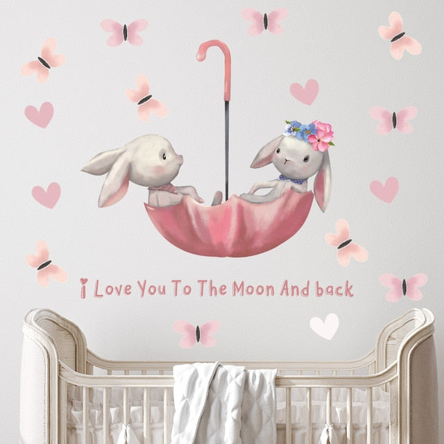 Such A Cute Bunny Wall Stickers