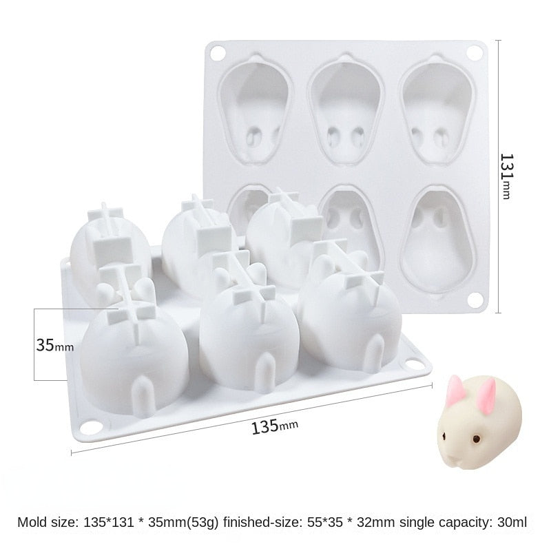 Such A Cute Silicone Bunny Baking Mould