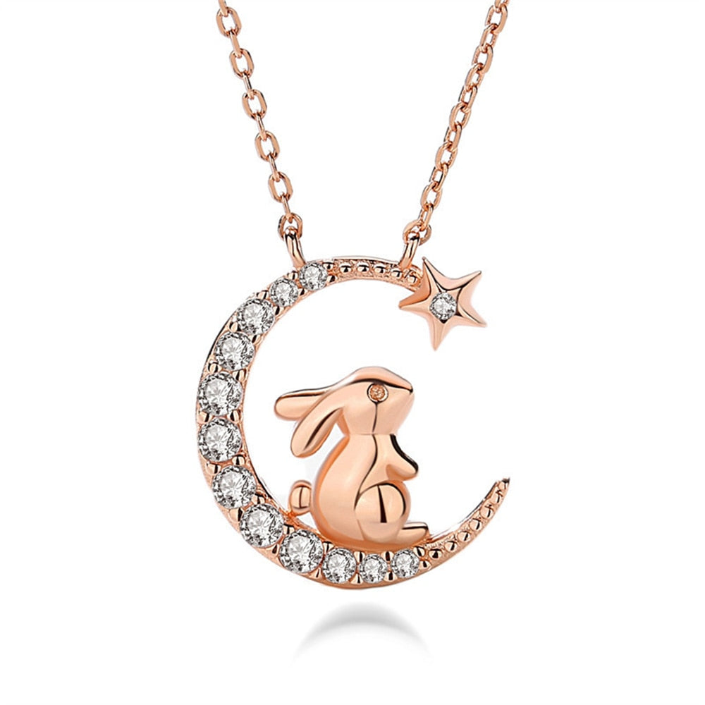 Shiny Bunny Necklace With Pendant