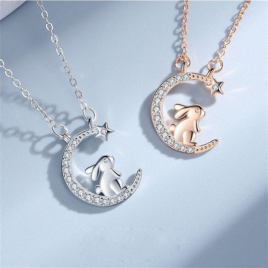 Shiny Bunny Necklace With Pendant