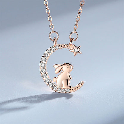 Shiny Bunny Necklace With Pendant